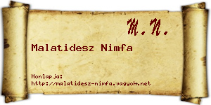Malatidesz Nimfa névjegykártya